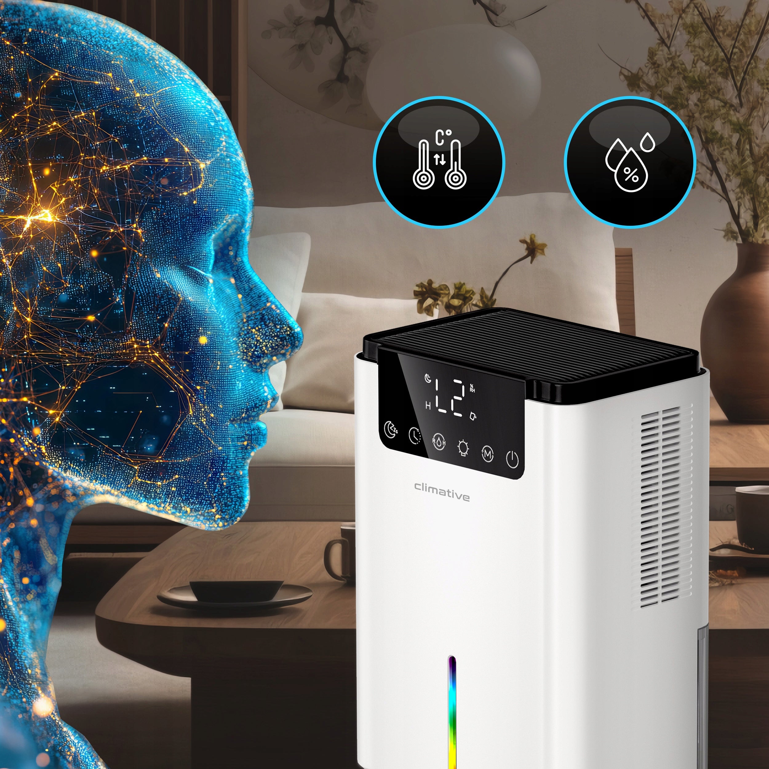 Quiet dehumidifier home LUXE 2000ML UV moisture absorber XXL EAN (GTIN) 5905204696262