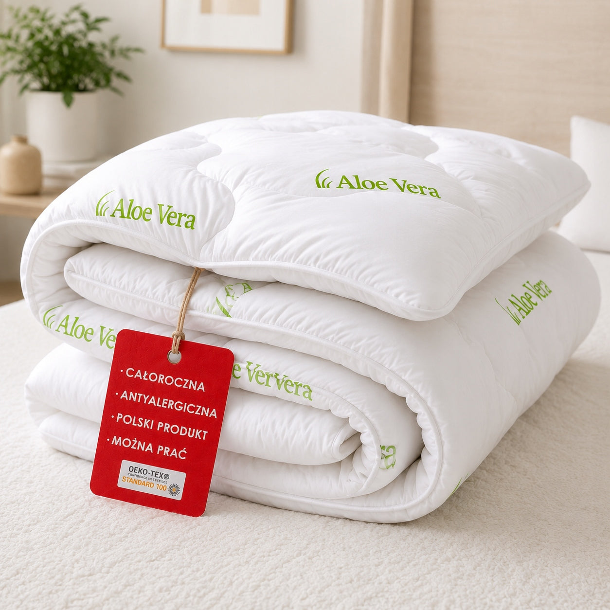 Quilt Aloe Vera Year-round Warm Fluffy 220x200 Poland Anti-allergic Length 220 cm