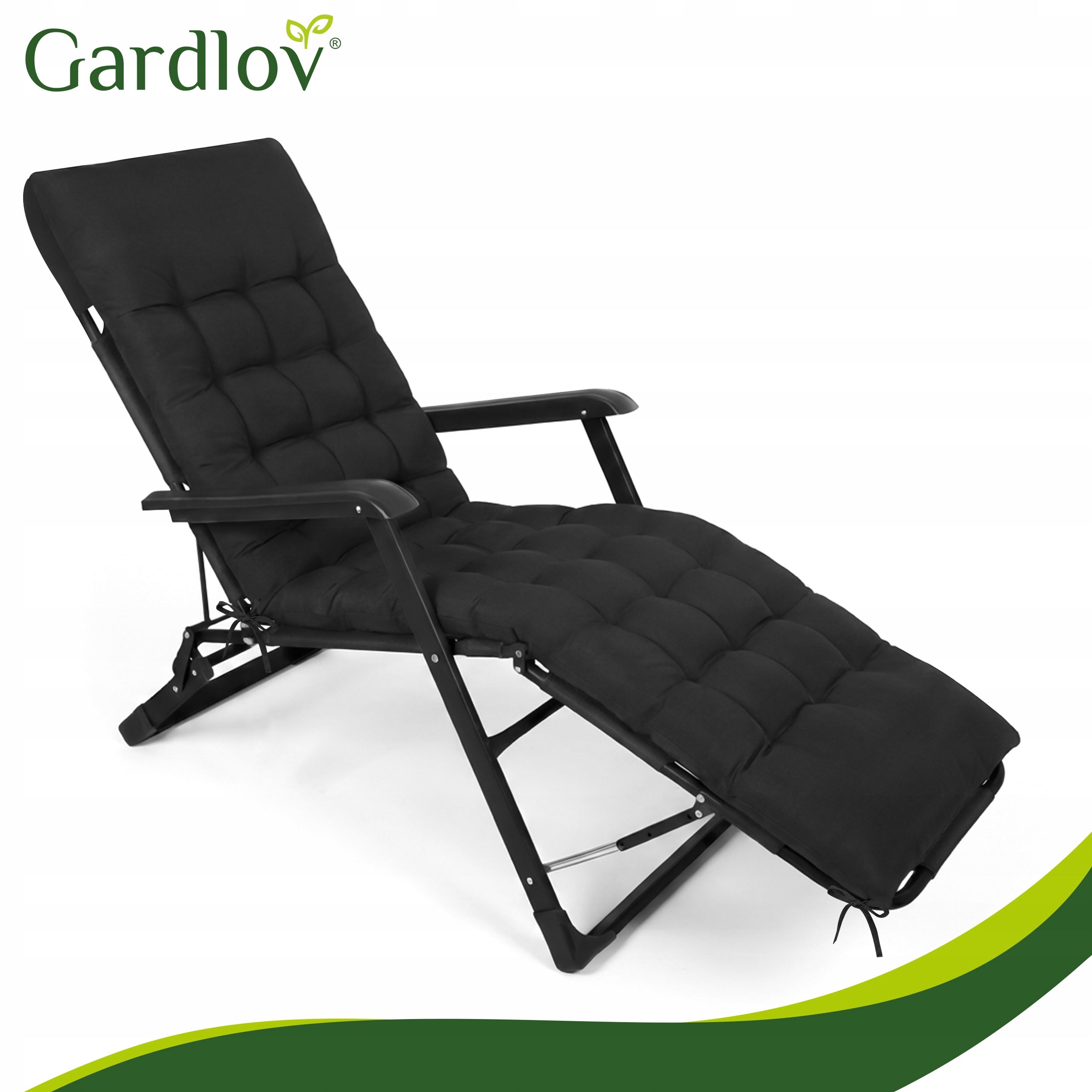 Quilted Cushion for Garden Sun Lounger Beach Chair 180x50cm Thick Comfortable Shape rectangular