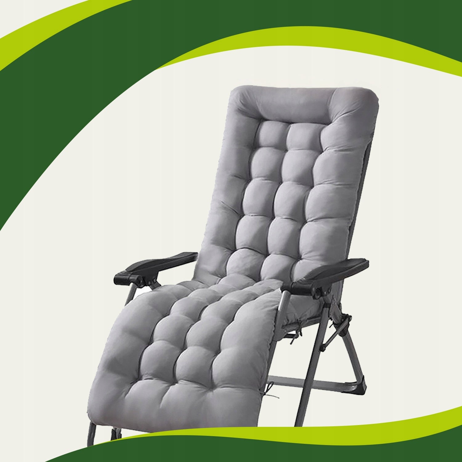 Quilted Cushion for Garden Sun Lounger Beach Chair Hiking Chair Thick Cushion thickness 5 cm