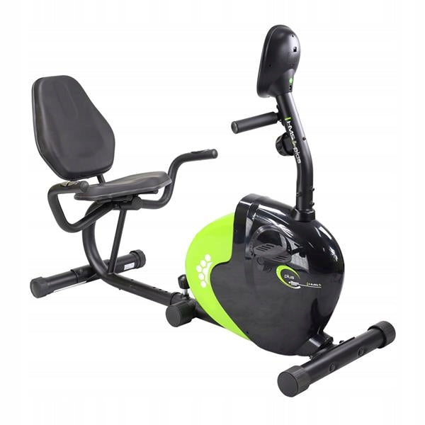 R9259 PLUS HORIZONTAL STATIONARY MAGNETIC BIKE HMS (9 KG) black-green Additional features seat adjustment touch sensors pedal straps display