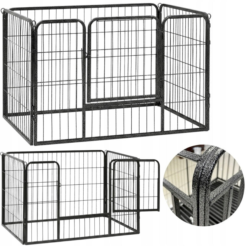 RABBIT CAT DOG PLAYPEN 4 PANELS 80x50CM ANIMAL CAGE FARMHOUSE CATWALK