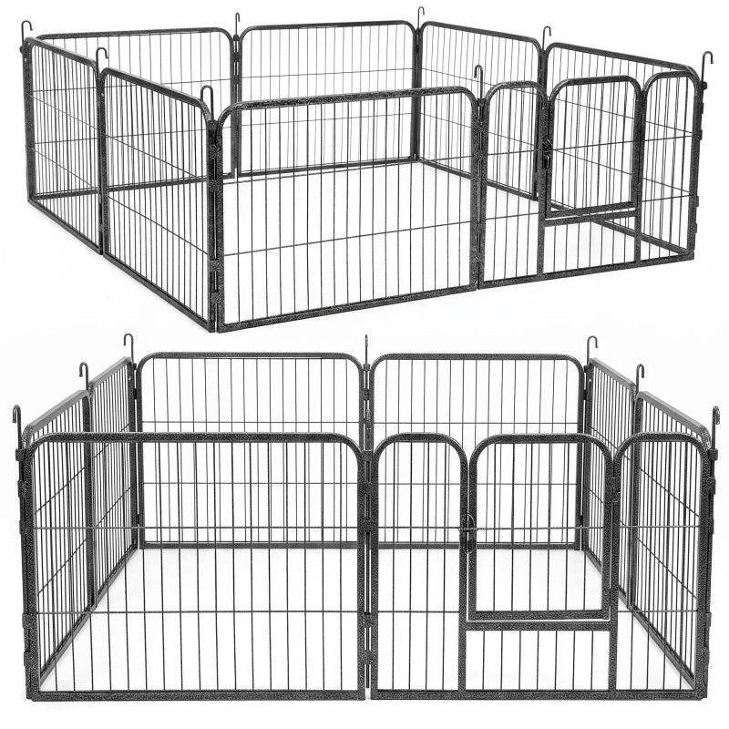 RABBIT CAT DOG PLAYPEN 8 PANELS 80x60CM ANIMAL CAGE FARMHOUSE CATWALK Manufacturer code HNA1471