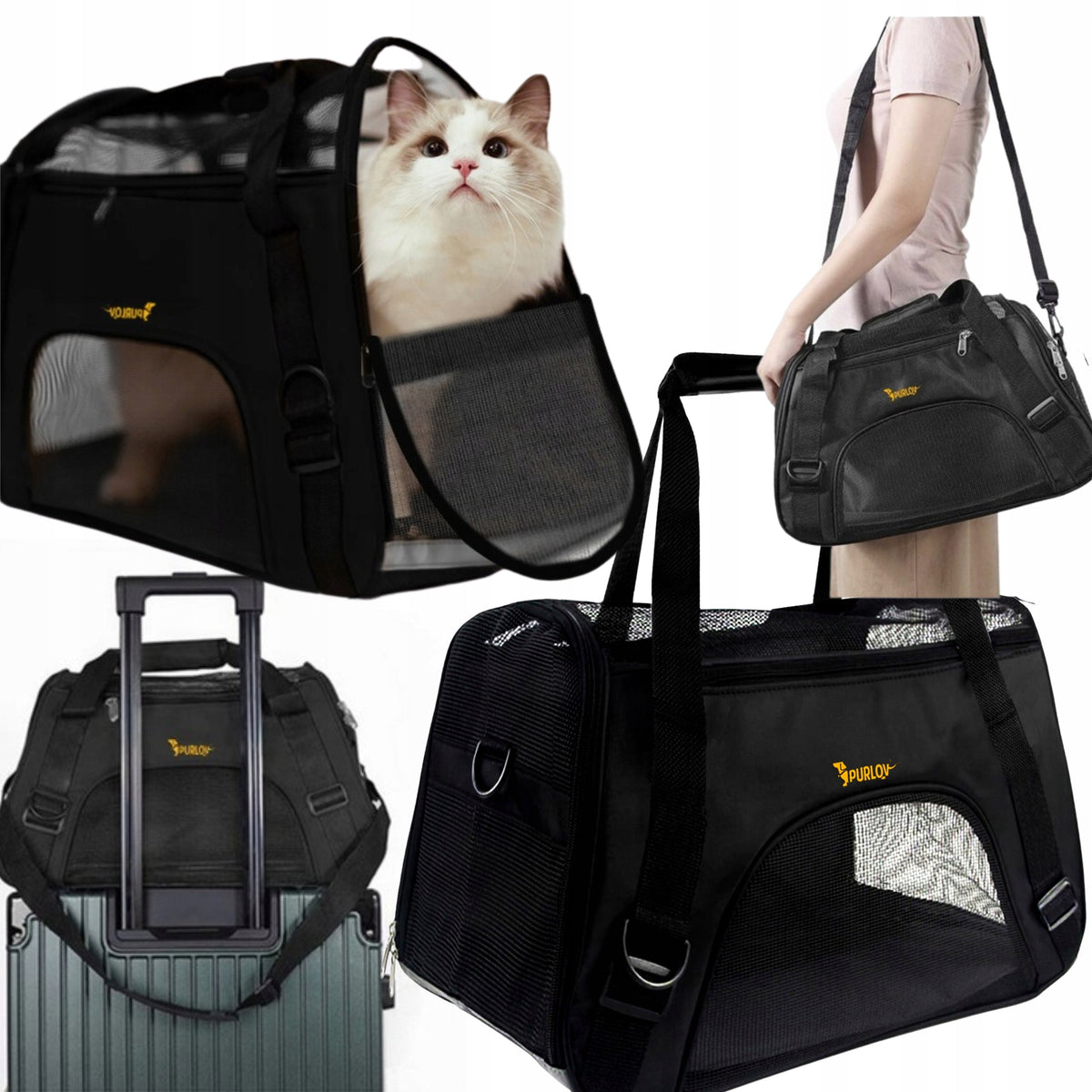 RABBIT DOG CAT TRANSPORTER FOR CAR LARGE DURABLE WINDOW BAG