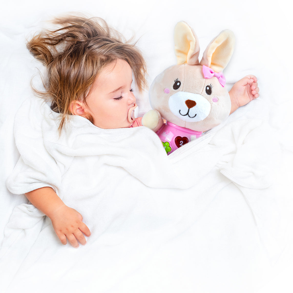 RABBIT PLUSH INTERACTIVE BUNNY WITH LIGHT AND MUSIC Kind interactive stuffed toys
