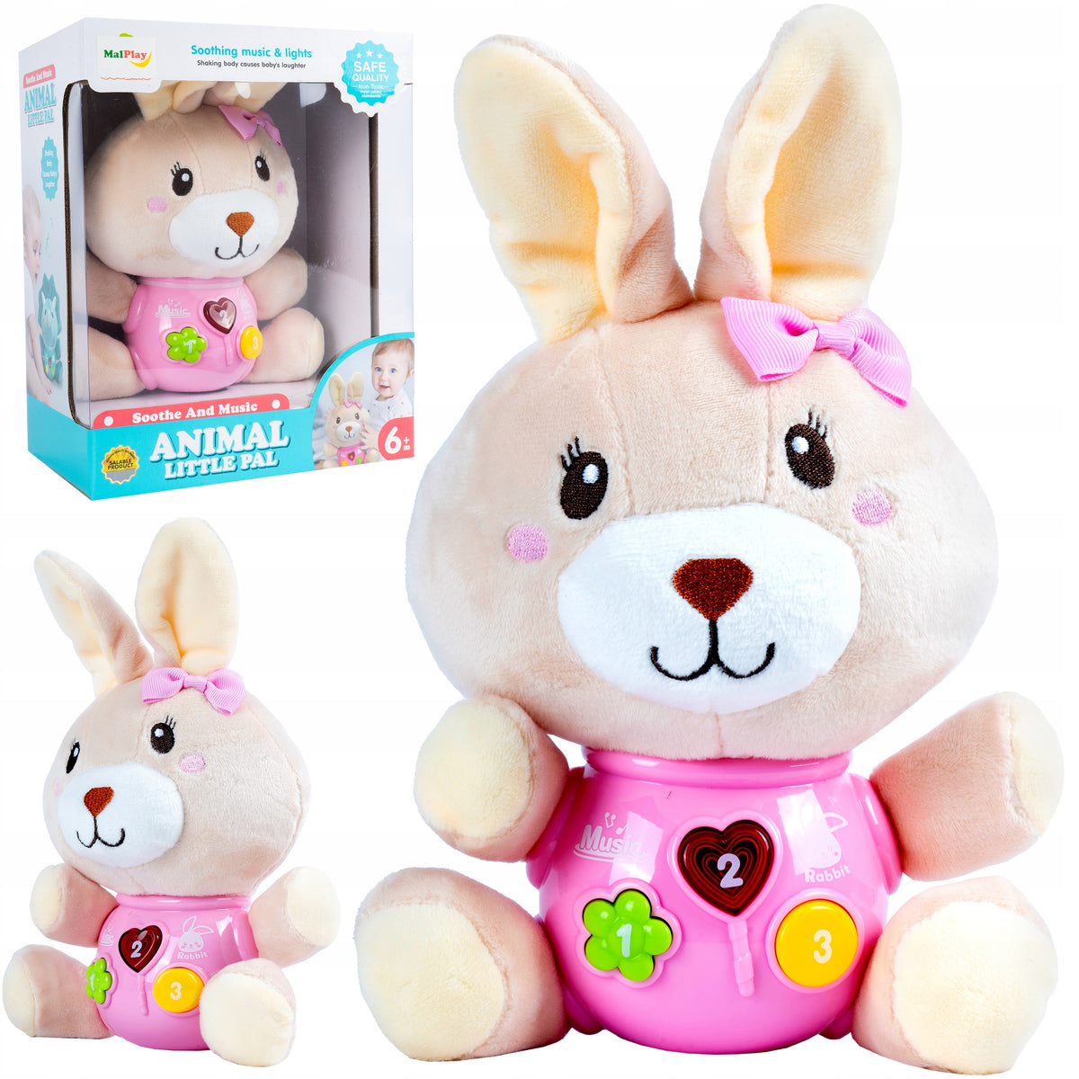 RABBIT PLUSH INTERACTIVE BUNNY WITH LIGHT AND MUSIC