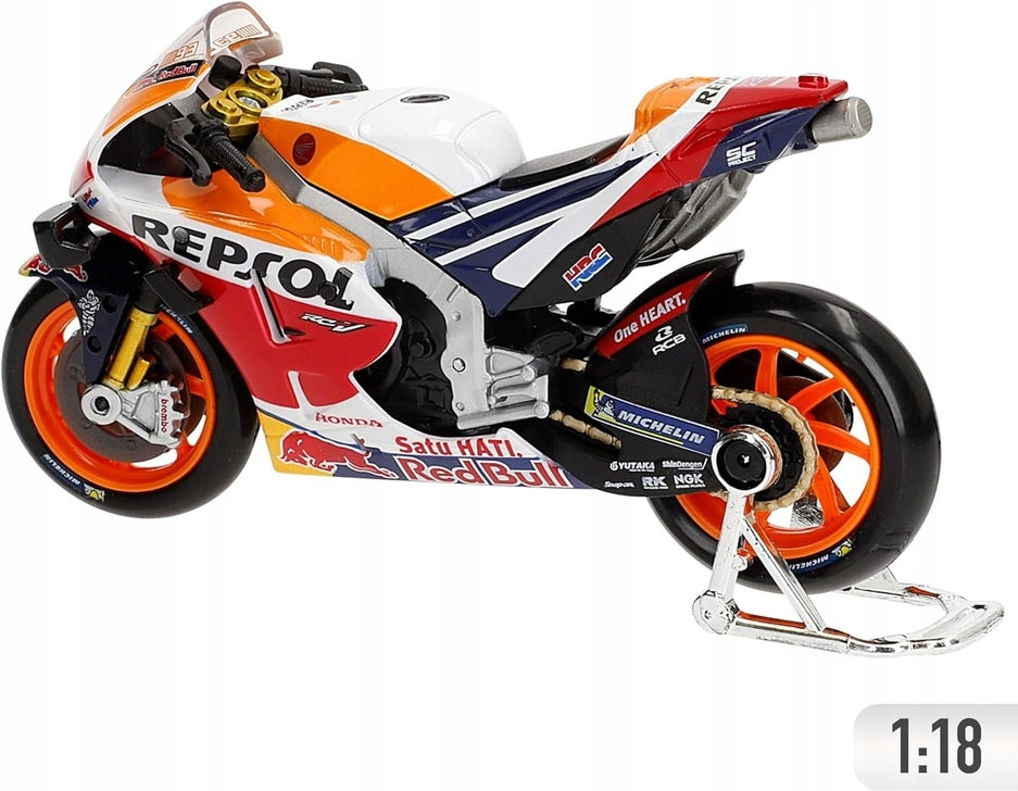RACING BIKE HONDA RC213V REPSOL MODEL 1:18 MAISTO Faithful Miniature 3+ Brand Maisto