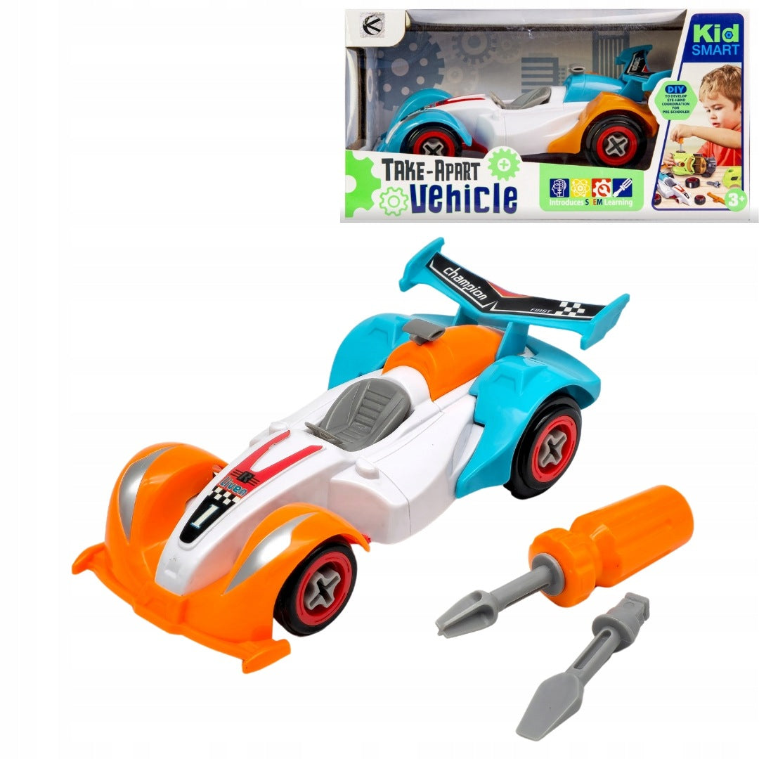 RACING CAR FOR UNSCREWING TURNING DIY VEHICLE FOLDING