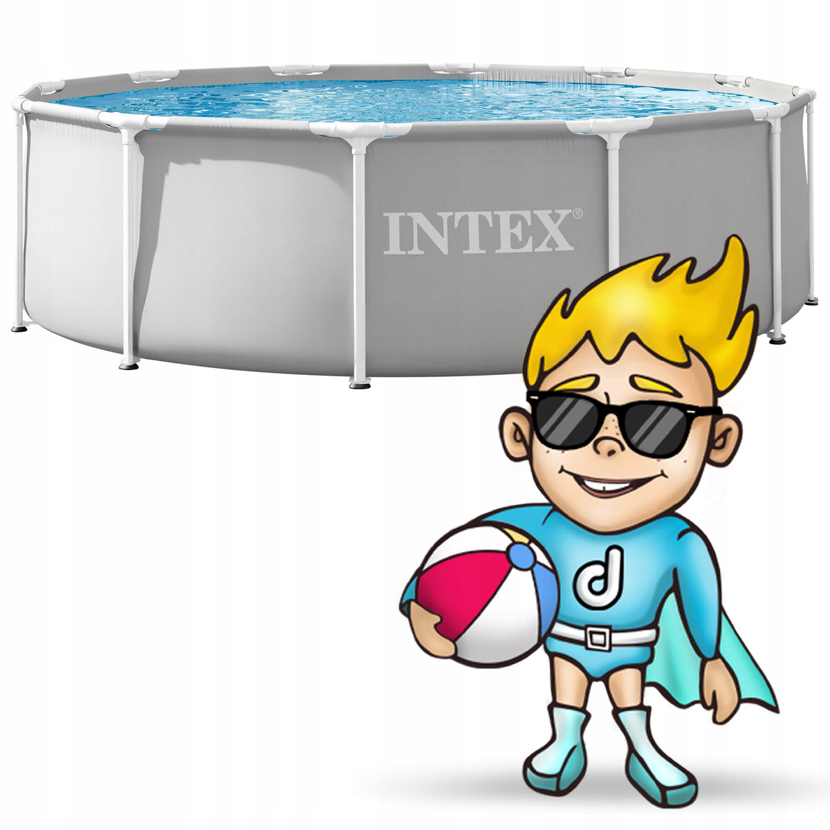 RACK GARDEN POOL WITH PUMP 366X99cm INTEX 26716ND SET MODEL 2026 Manufacturer code 26716ND Basen Stelażowy z pompą INTEX