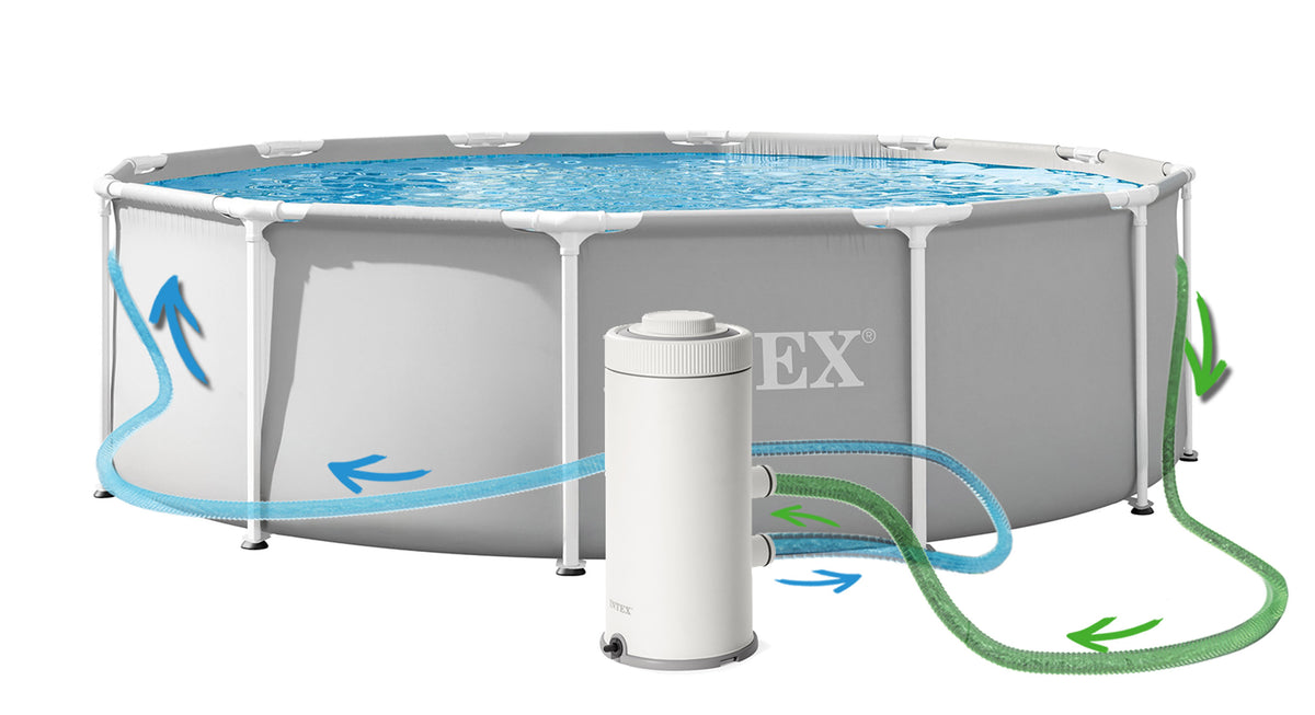 RACK GARDEN POOL WITH PUMP 366X99cm INTEX 26716ND SET MODEL 2026 Packaging status original