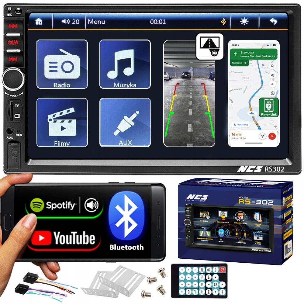 RADIO 2DIN SCREEN 7 USB CAR SD MP3 BT