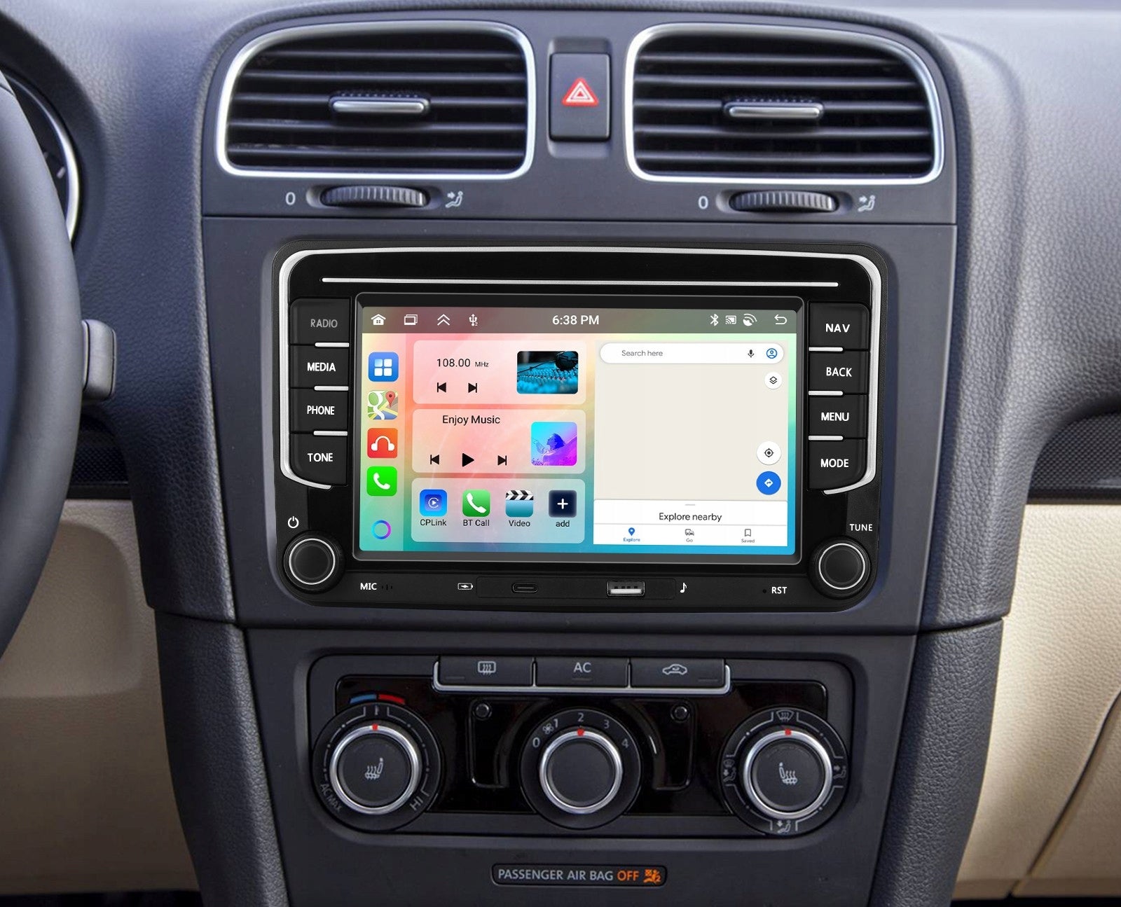 RADIO 4GB/64GB VOLKSWAGEN SEAT SKODA PASSAT GOLF V 5 VI 6 GPS ANDROID WIFI Manufacturer code RADIO 4 GB RAM CARPLAY ANDROID 13 NAWIGACJA