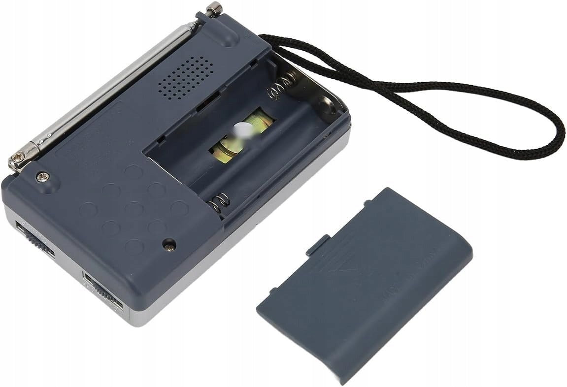 RADIO AM FM PORTABLE SILVER GREY MULTIFUNCTION BATTERIES COMPACT Manufacturer code 5908107851394