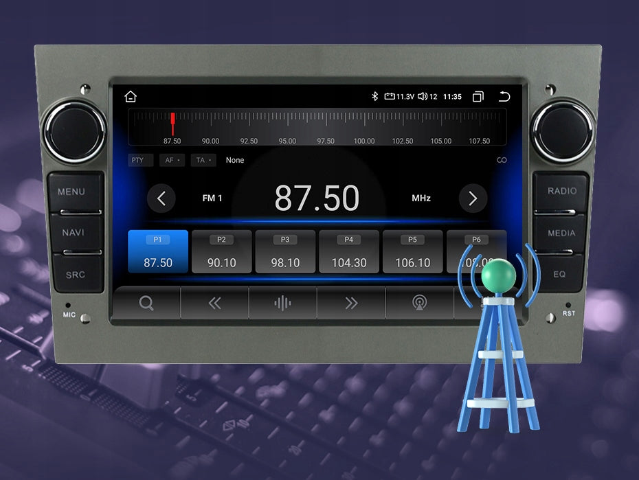 RADIO ANDROID C ZAFIRA B CORSA D ASTRA H ANTARA 2/64GB CARPLAY Brand Eunavi