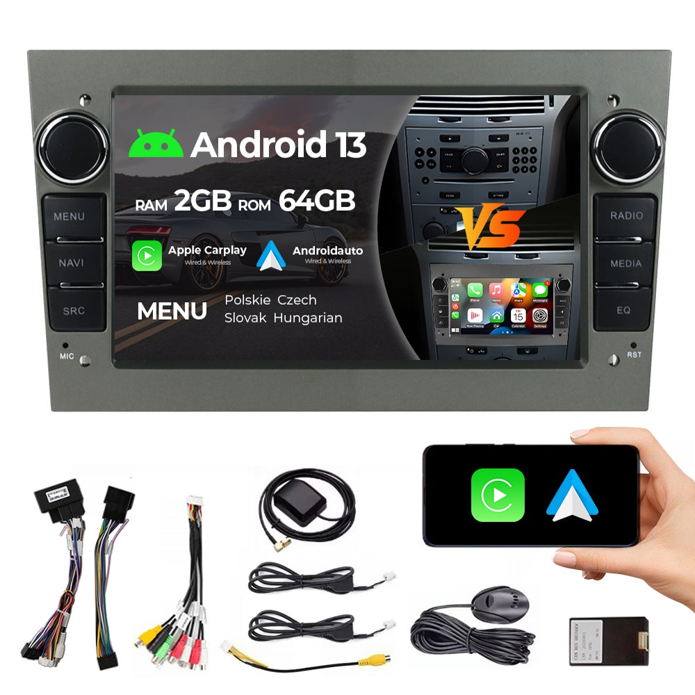 RADIO ANDROID C ZAFIRA B CORSA D ASTRA H ANTARA 2/64GB CARPLAY