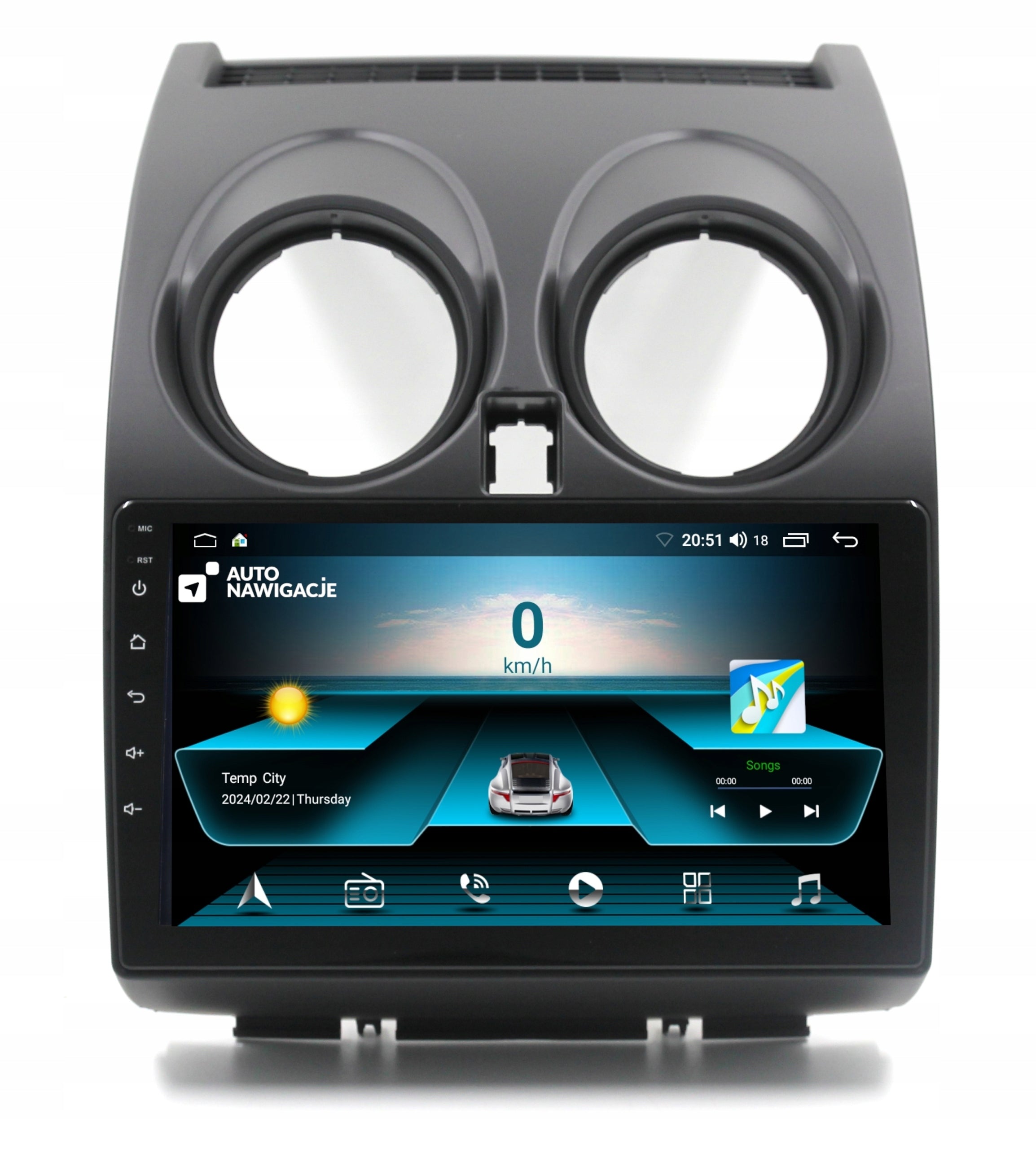 RADIO ANDROID NAVIGATION NISSAN QASHQAI 2006-2013 CARPLAY 2GB 64GB + CAMERA