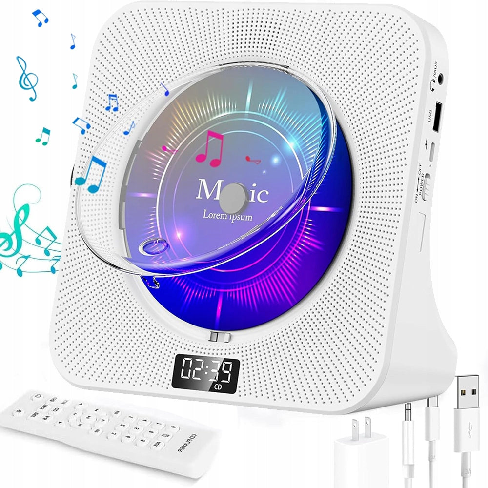 RADIO AUX USB FM WHITE MP3 PLAYER PORTABLE CD BLUETOOTH SPEAKER 5.0 Brand no brand