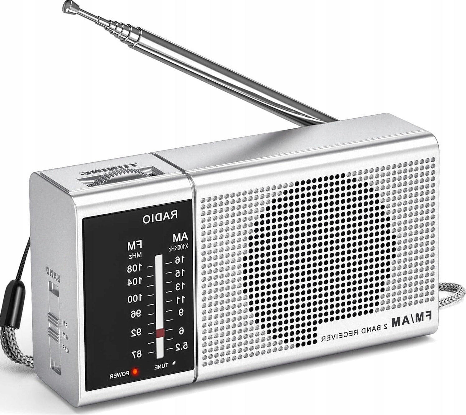 RADIO FM AM POCKET 75X4X12CM PORTABLE STEREO SOUND BATTERY OPERATED 2XAA