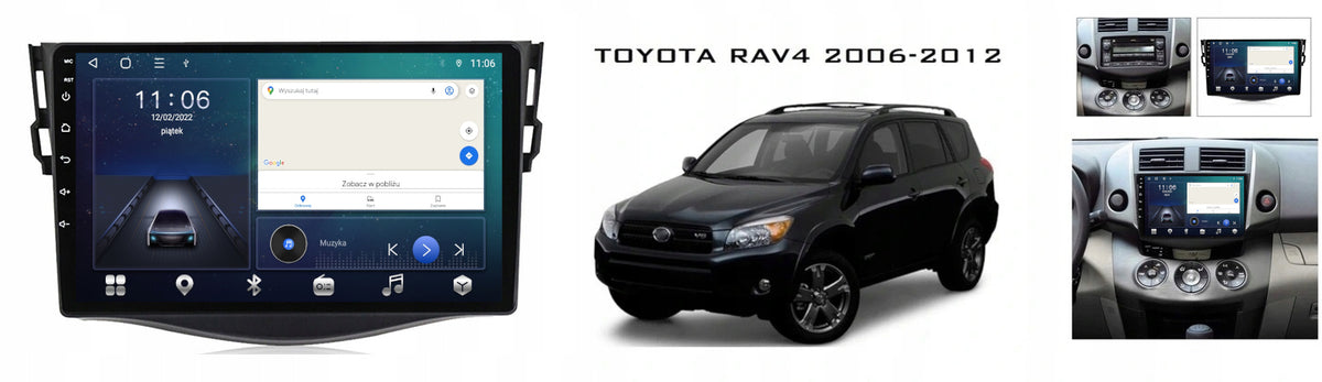 RADIO GPS ANDROID TOYOTA RAV4 2006-2012 CARPLAY WIFI USB 64GB MODEM SIM Brand Projack
