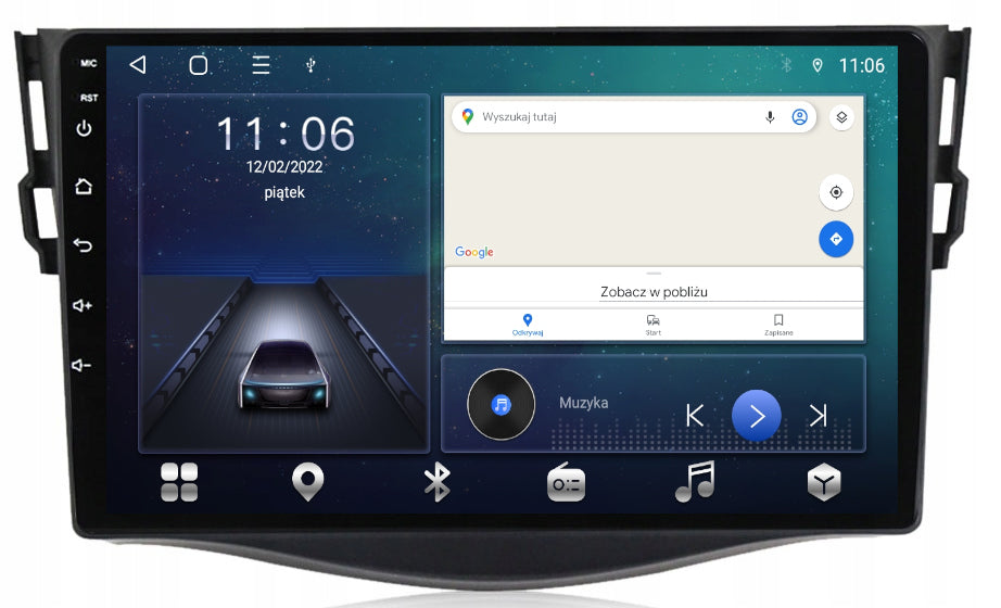 RADIO GPS ANDROID TOYOTA RAV4 2006-2012 CARPLAY WIFI USB 64GB MODEM SIM