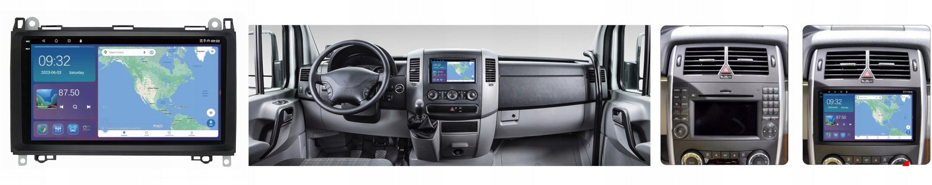 RADIO GPS MERCEDES SPRINTER W906 VITO W639 2006-2019 CARPLAY USB 4/64GB Manufacturer code Q6 9001 174/889