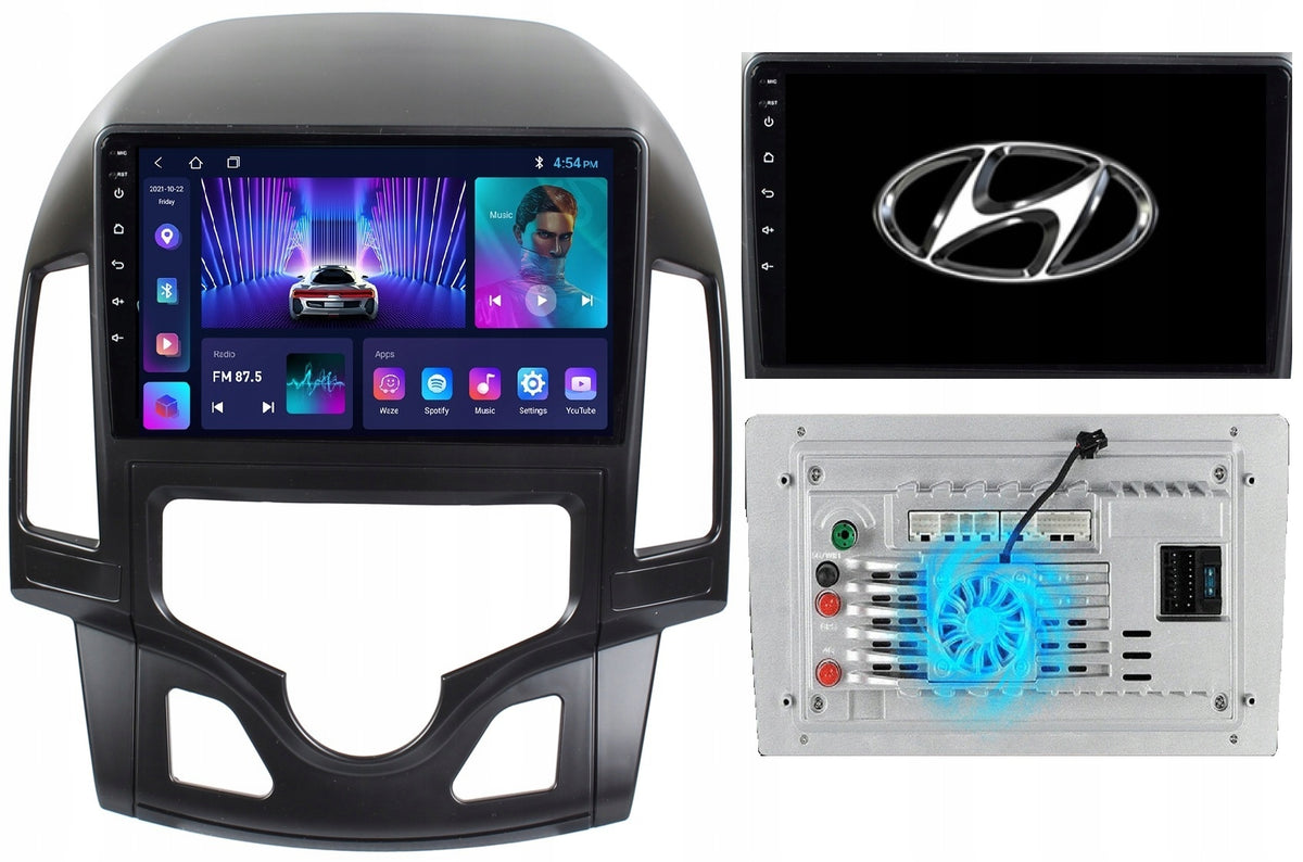 RADIO GPS NAVIGATION ANDROID HYUNDAI I30 2007-2011+CAMERA+FAN 2/64GB