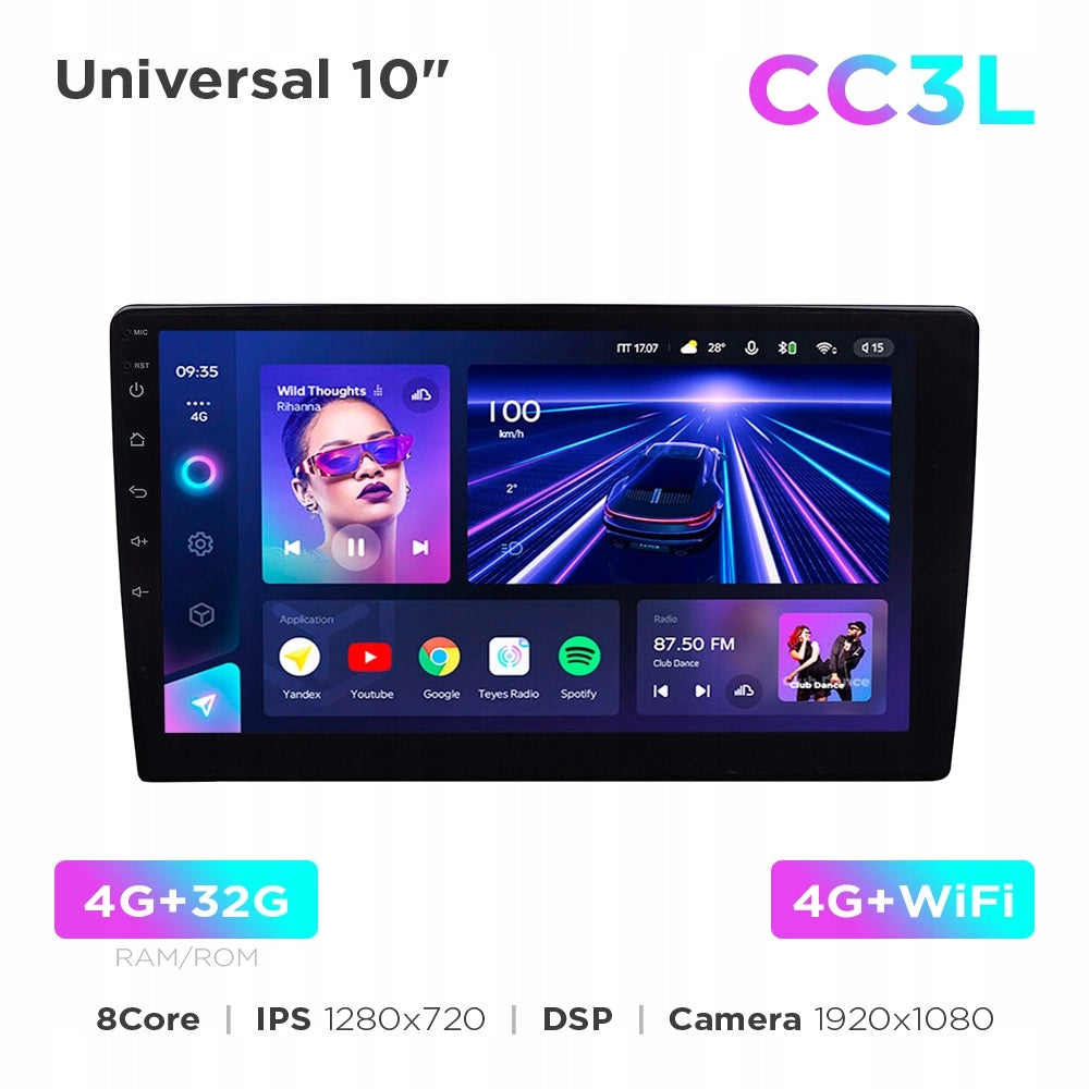 RADIO IPS GPS ANDROID CarPlay BT TEYES CC3L 4+32 Gb 10"