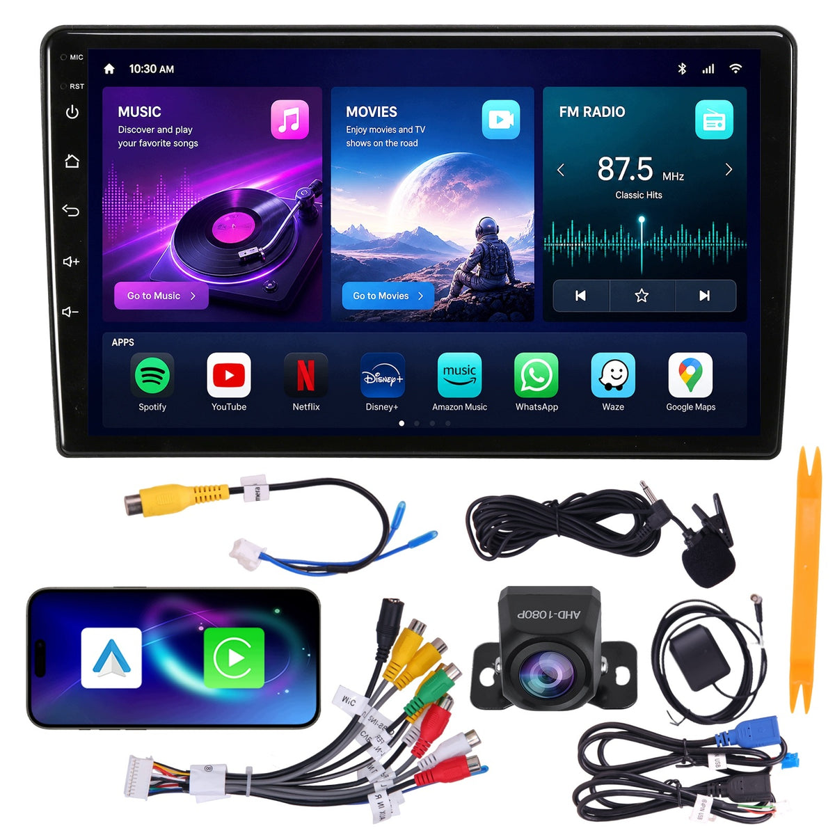 RADIO NAVIGATION AUDI A4 2002-2008 9" ANDROID 15 4+64GB CARPLAY WIFI +CAMERA