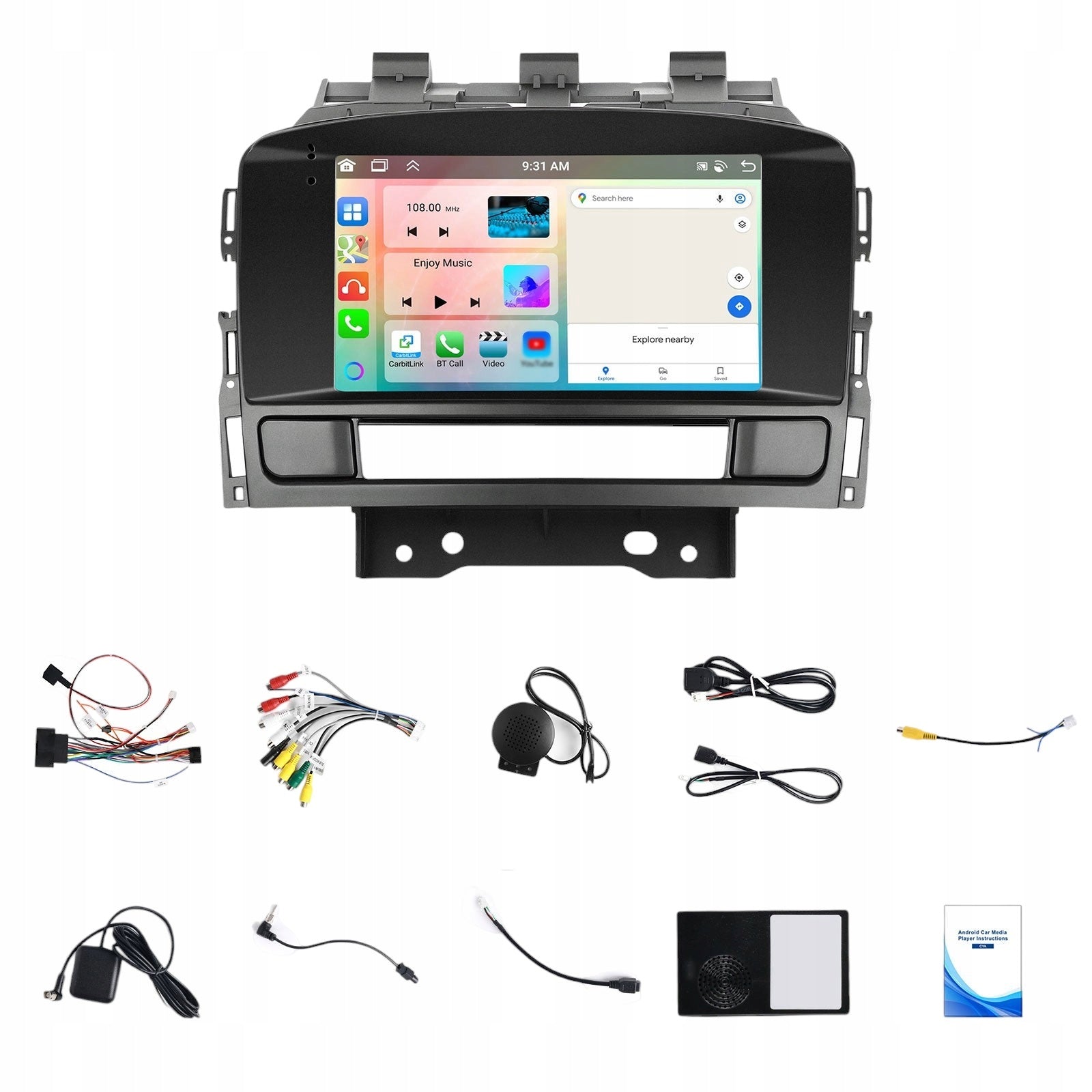 RADIO NAVIGATION FOR OPEL ASTRA J 2010-2016 GPS ANDROID WIFI CARPLAY 4GB RAM Packaging status original