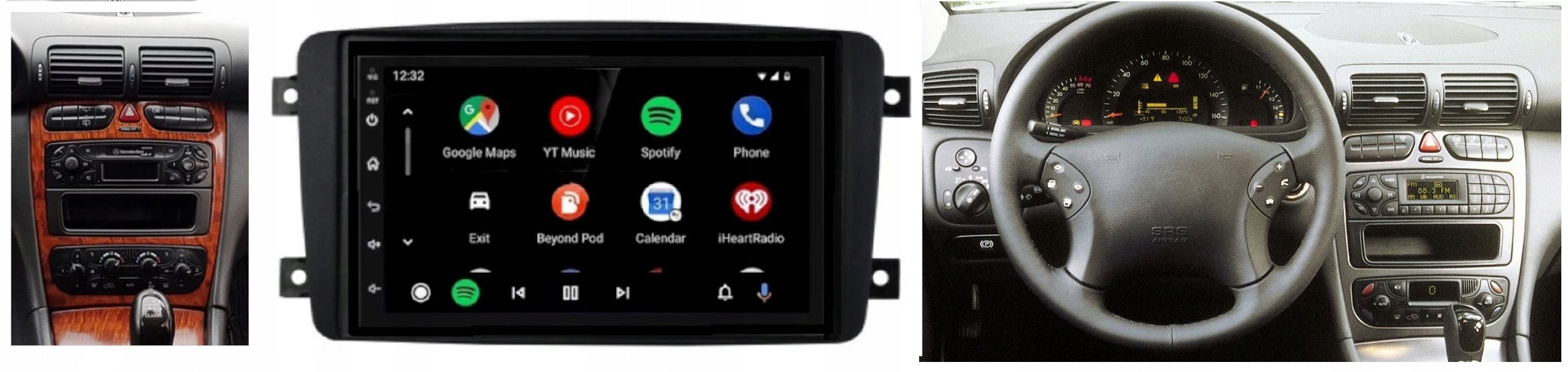 RADIO NAVIGATION GPS ANDROID MERCEDES W203 C209 W639 2GB 64GB Brand Projack