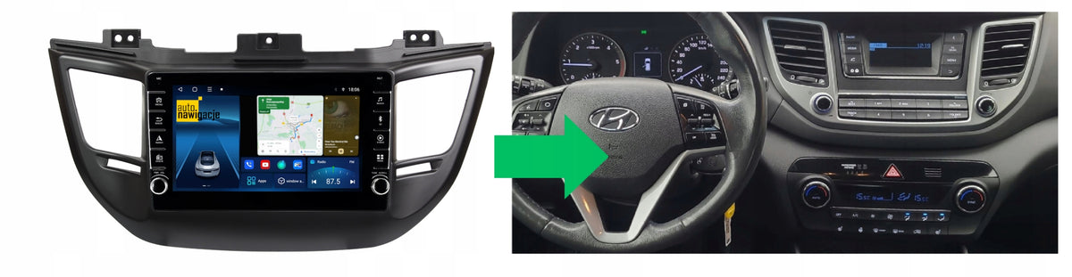 RADIO NAVIGATION GPS HYUNDAI TUCSON 2015-2018 ANDROID CARPLAY 8/128 GB Brand SMART-AUTO