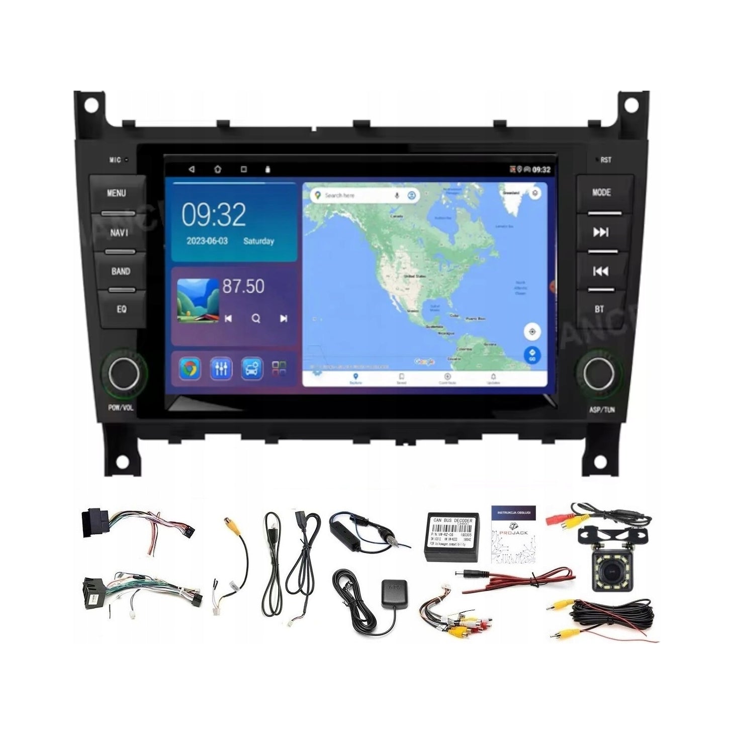RADIO NAVIGATION GPS MERCEDES W203 W209 W219 4GB 64GB USB WIFI CARPLAY Brand Projack
