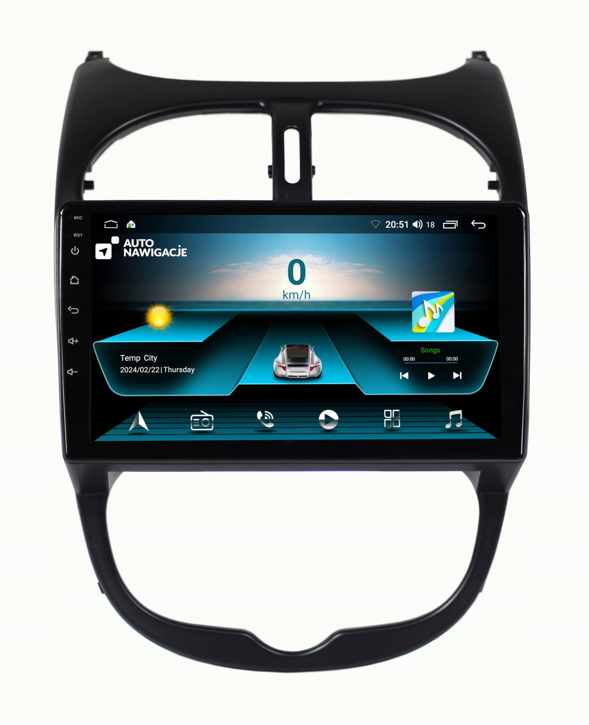 RADIO NAVIGATION GPS PEUGEOT 206/CC/SW ANDROID
