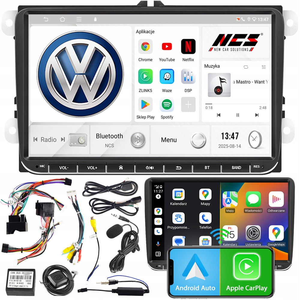 RADIO NAVIGATION NCS P4V9 ANDROID VW PASSAT B6 B7 GOLF 5 6 TOURAN CADDY T5/6