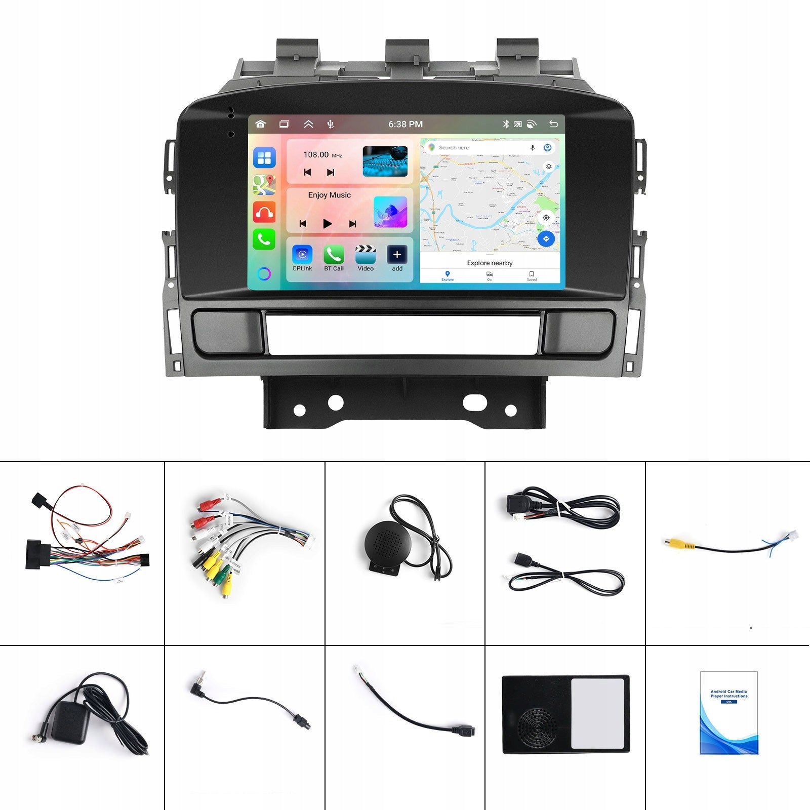 RADIO Opel Astra J 2010-2016 GPS NAVIGATION ANDROID 15 CARPLAY WiFi 4GB RAM Packaging status original