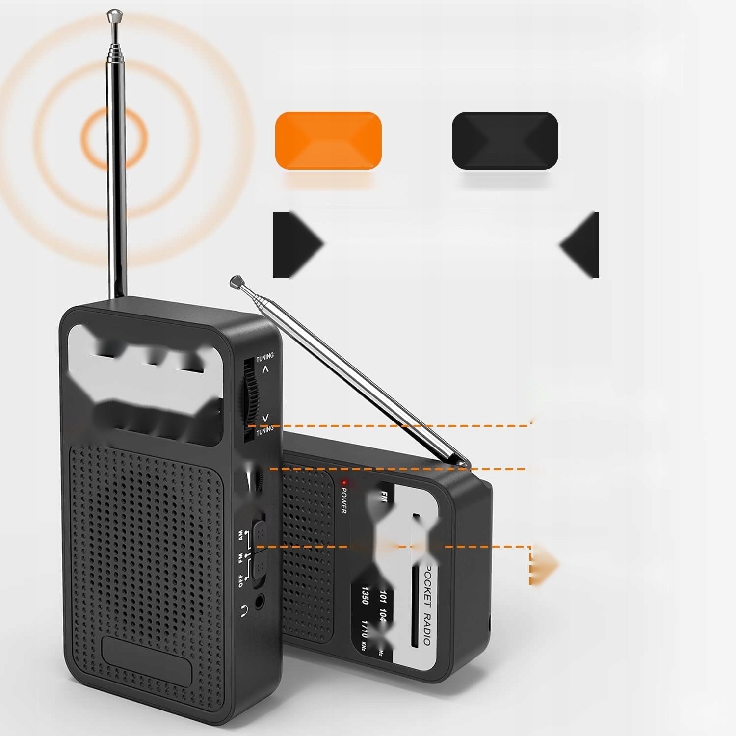 RADIO PORTABLE ANALOG POCKET EMERGENCY STEREO DSP Manufacturer code 5908107072560
