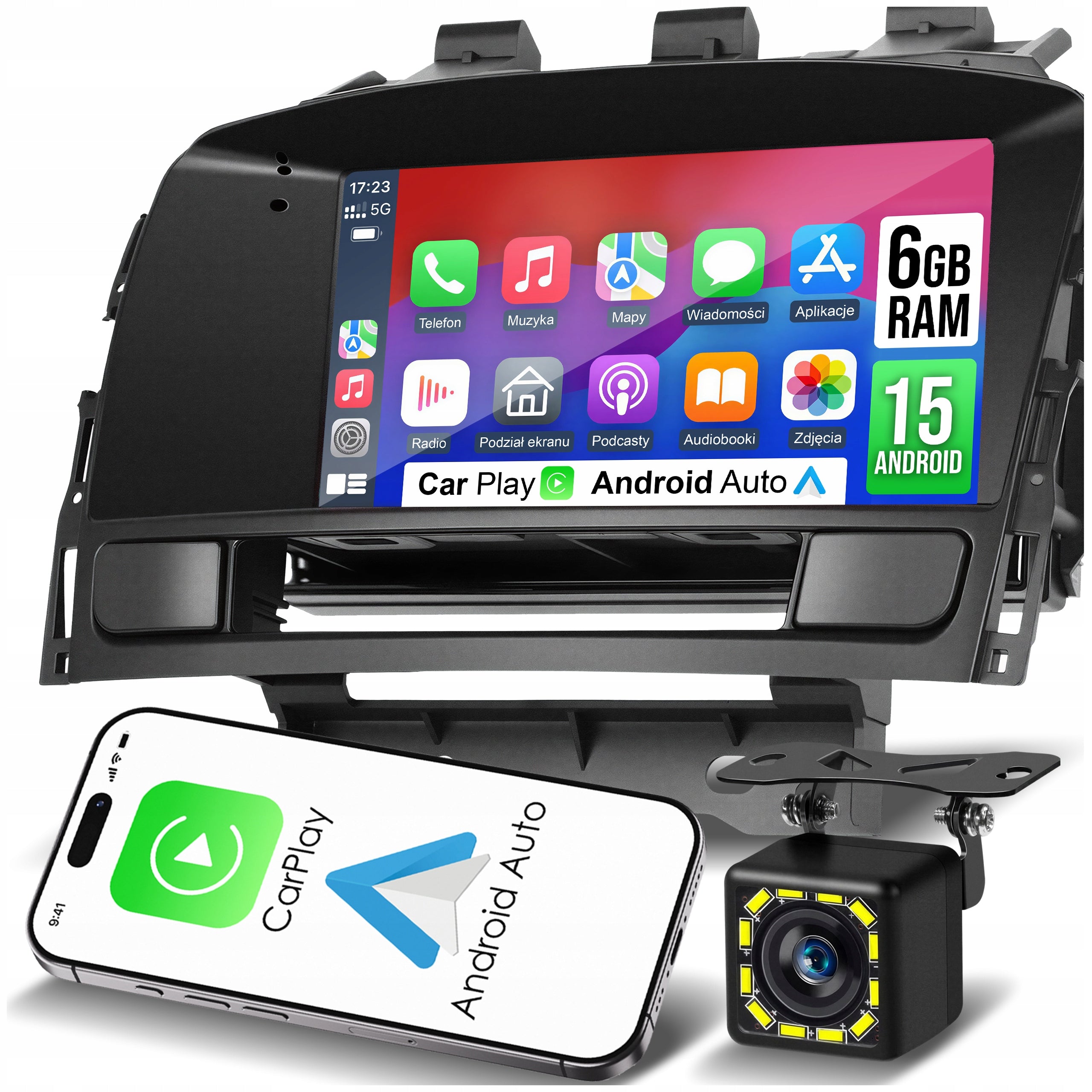 RADIO for Opel Astra J 2010-2016 GPS NAVIGATION ANDROID CARPLAY WiFi 6GB RAM