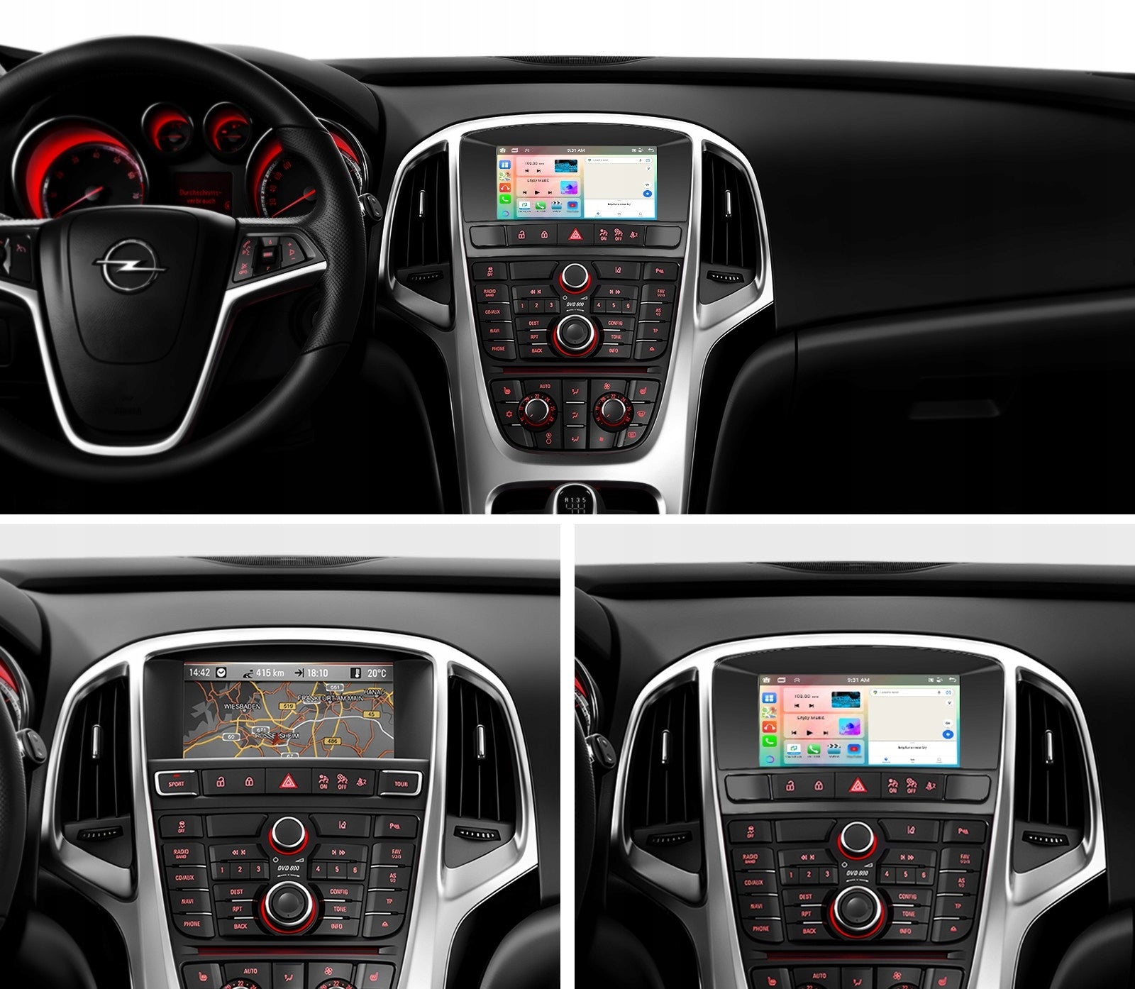 RADIO for Opel Astra J 2010-2016 GPS NAVIGATION ANDROID WiFi CARPLAY 4GB RAM Brand ALLNOEL