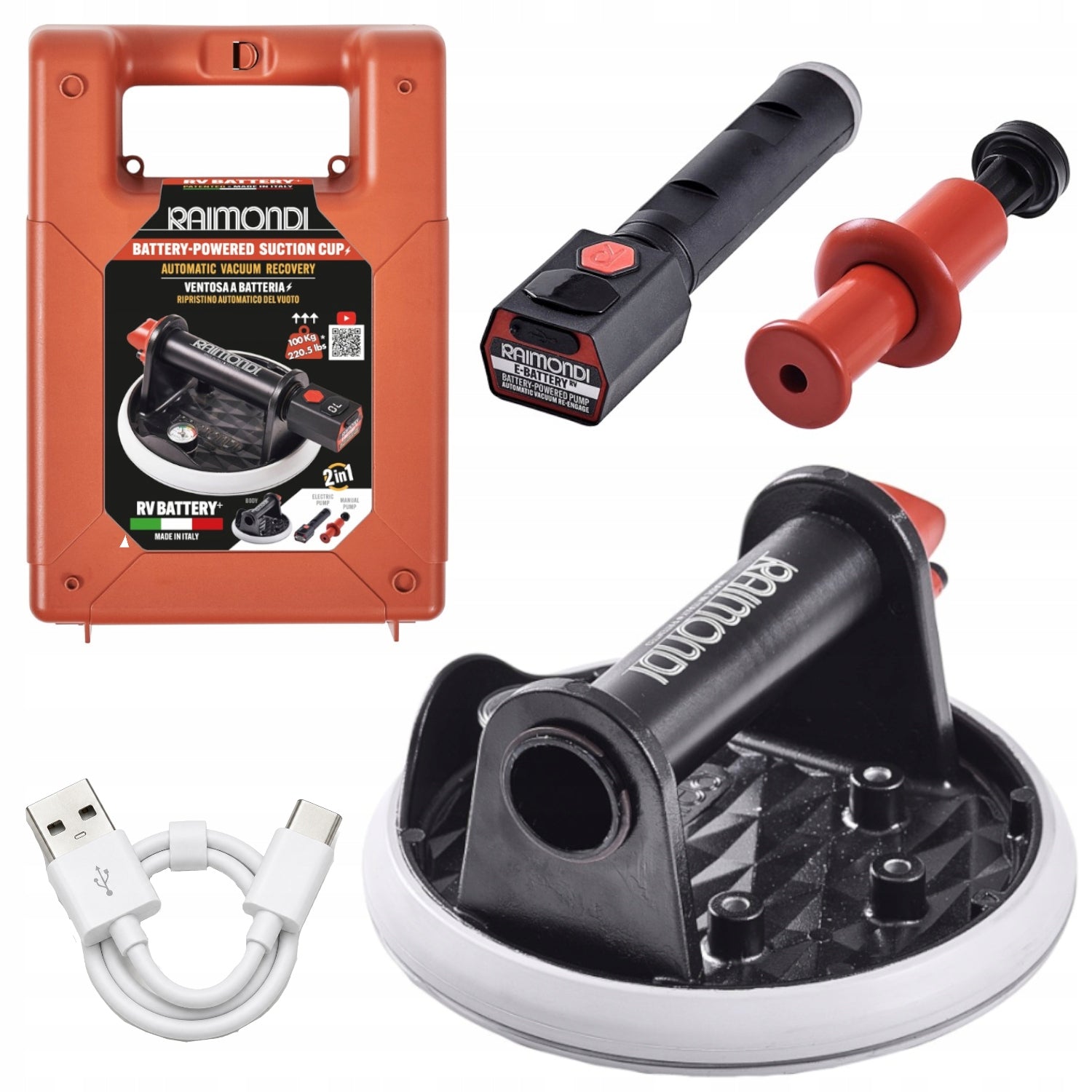 RAIMONDI Vacuum suction cup for tiles 175mm electric piston RV175