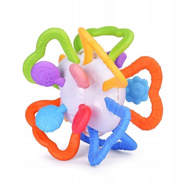 RATTLE SENSORY TEETHER COLORFUL ROTATING TABS 2IN1 MONTESSORI Manufacturer code 5227