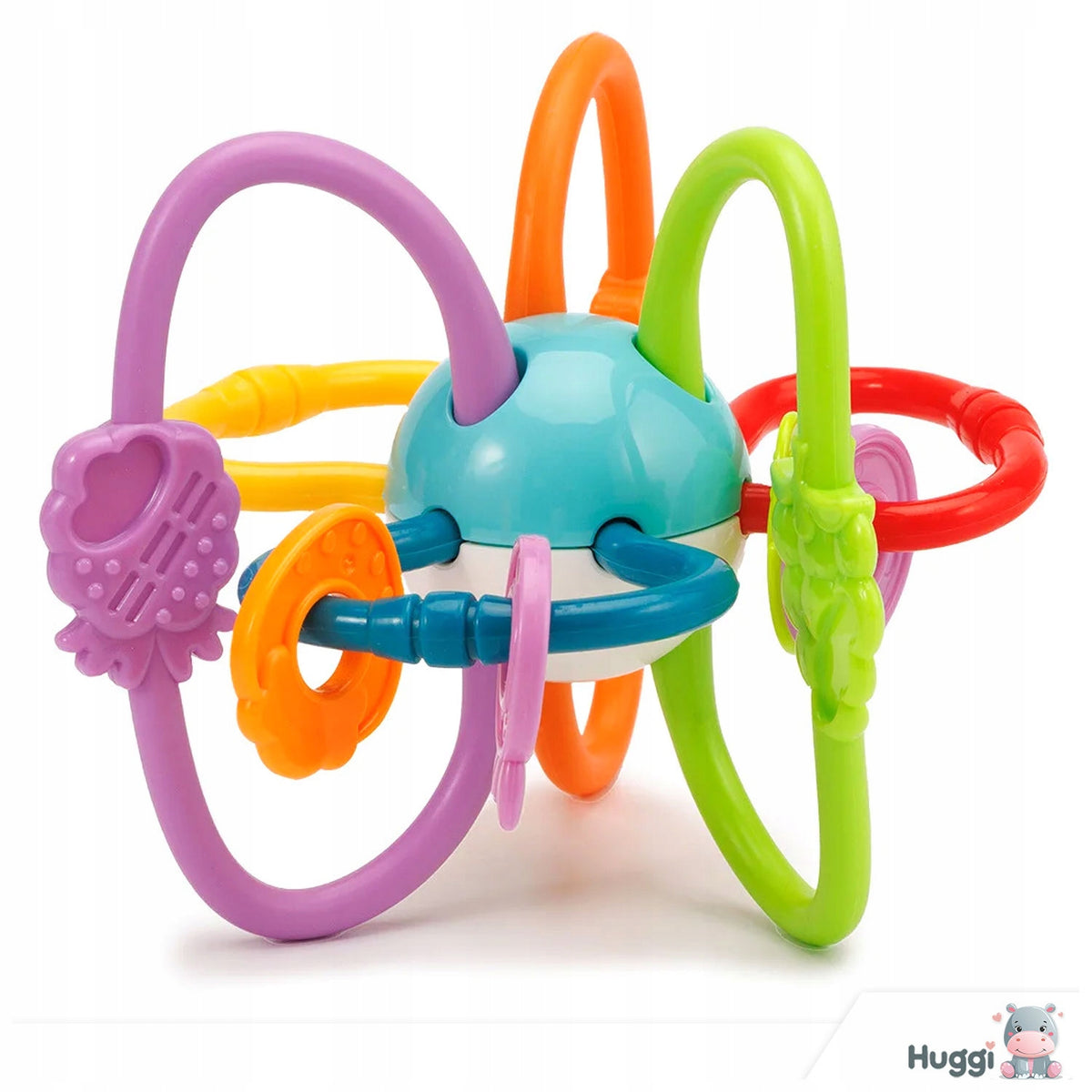 RATTLE TEETHER 2IN1 SENSORY TOY SPIRAL SOFT COLORFUL COSMOS Manufacturer code Grzechotka sensoryczna silikonowa gryzak