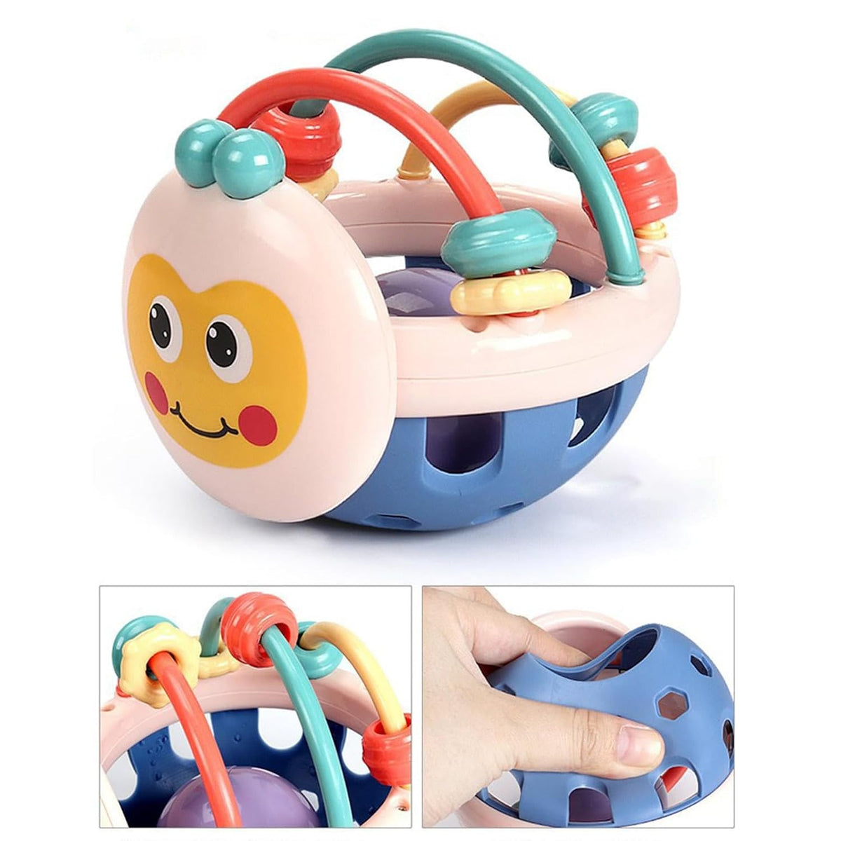 RATTLE WITH BALL TEETHER COLORFUL SOFT SENSORY BALL Manufacturer code 5904326402096