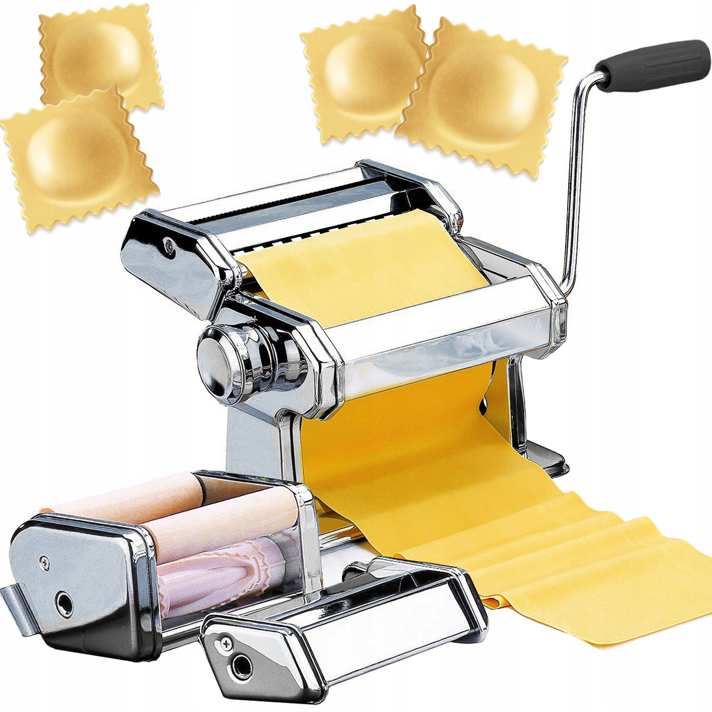 RAVIOLI Pasta Hand Machine Cakes Stainless Steel 7in1 Set XXL
