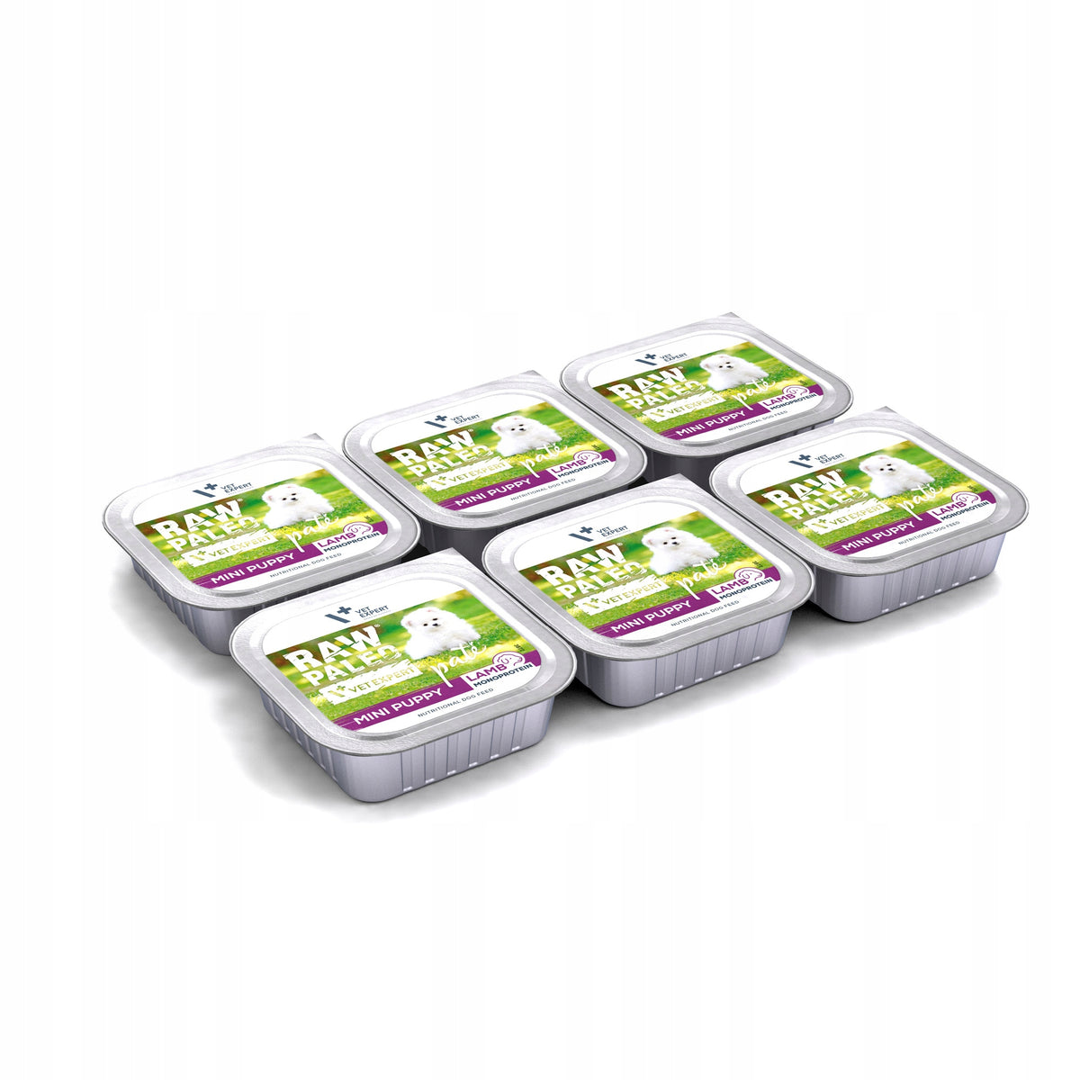 RAW PALEO LAMB PATE MINI PUPPY 6x150g - puppy pate - lamb