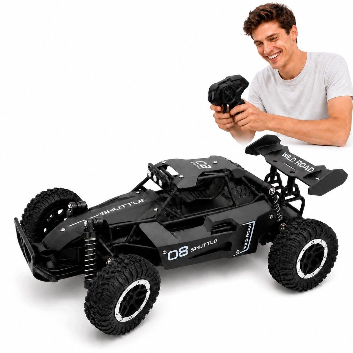 RC Car Buggy 1:16 Remote Controlled 20km/h LED 2,4GHz Off Road