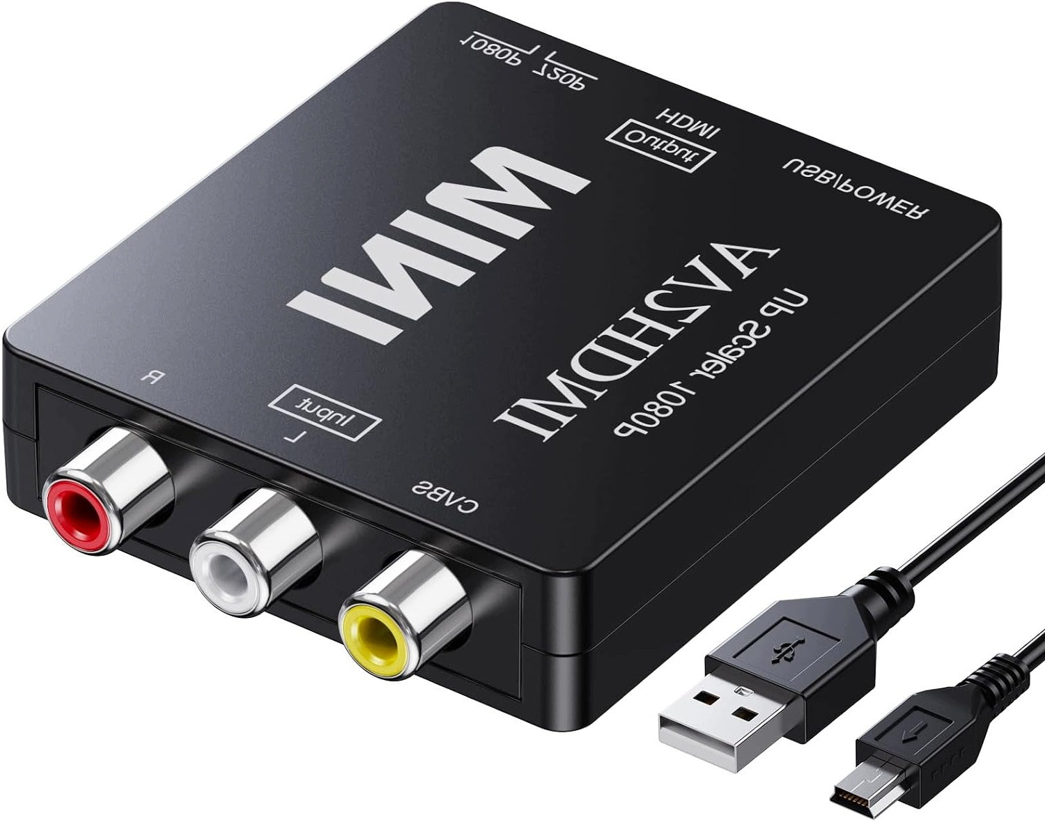 RCA TO HDMI 1080P CONVERTER SUPPORT PAL NTSC PS2 WII XBOX N64 VHS DVD