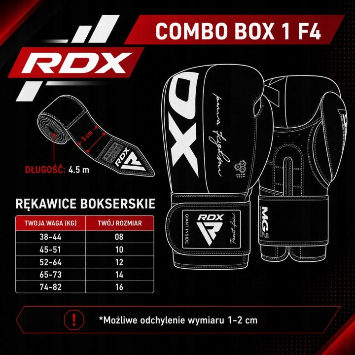 RDX REX F4 BOXING LEATHER TRAINING GLOVES FOR SPARRING 14 OZ Manufacturer code BGR-F4B-14OZ