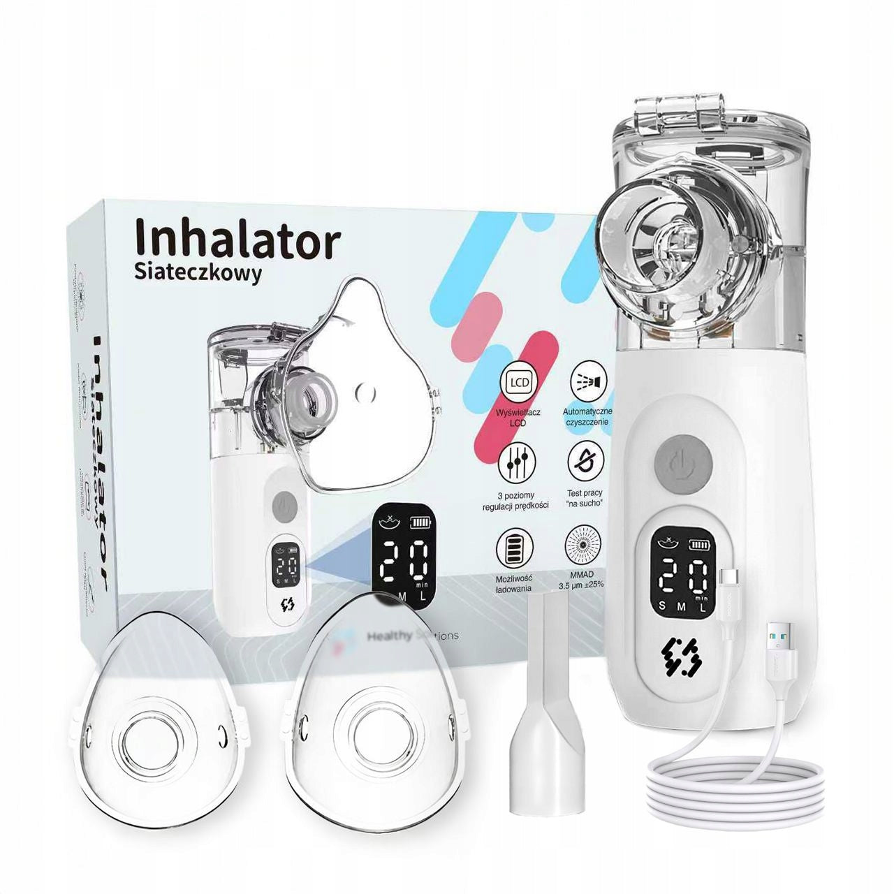 RECHARGEABLE MESH INHALER FOR ADULTS AND CHILDREN QUIET