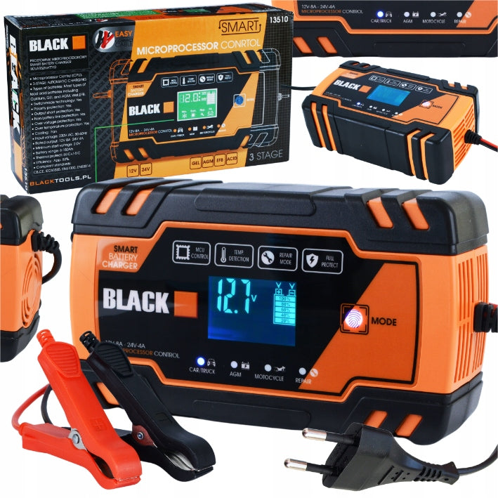 RECTIFIER AUTOMATIC CAR REPAIR FUNCTION FOR 12V 24V 8A BATTERIES.