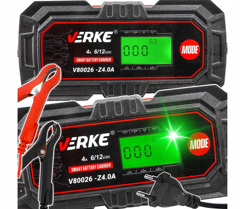 RECTIFIER CAR BATTERY CHARGER MOTORCYCLE LCD 6V 12V 4A